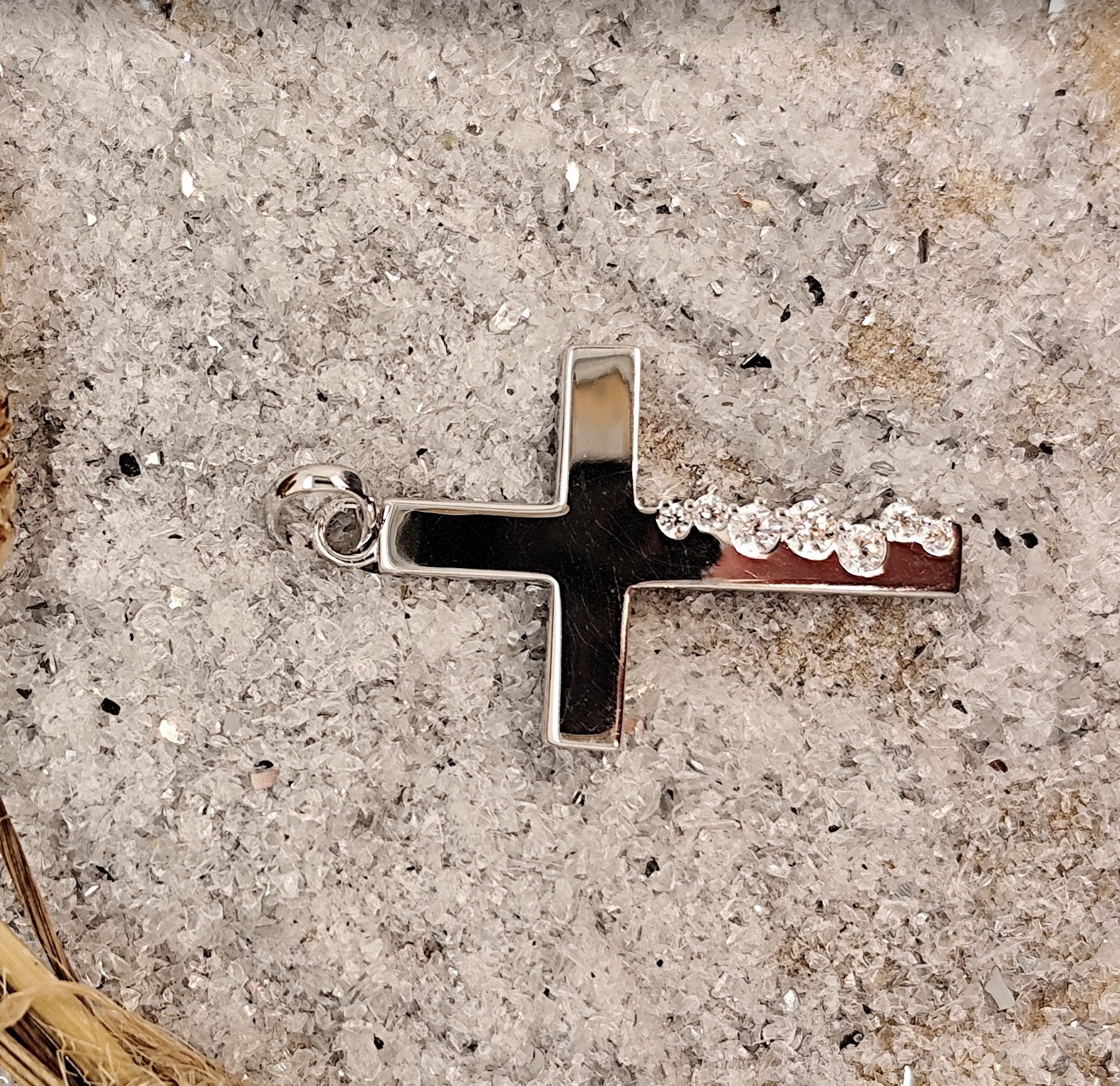 Anhänger Kreuz 925/- Silber mit Zirkonia