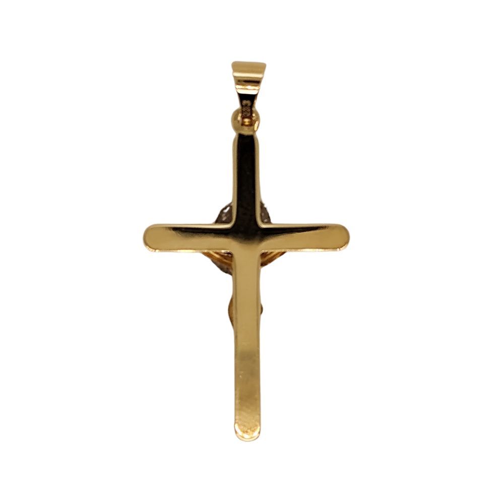 Kreuz Gelbgold mit Korpus zweifarbig oder 925 Silber