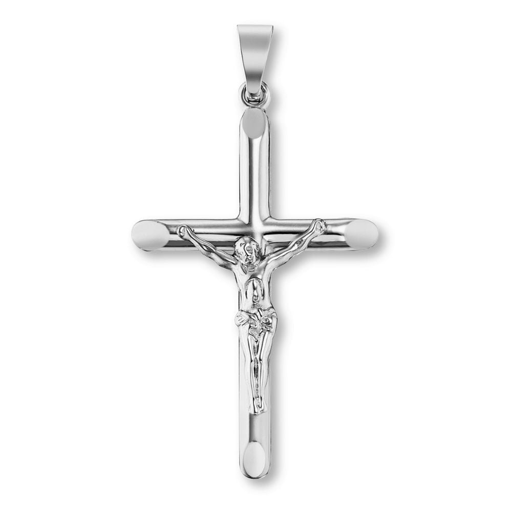 Kreuz Gelbgold mit Korpus zweifarbig oder 925 Silber
