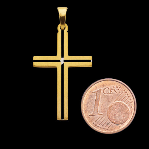 Anhänger Kreuz 925/-Silber vergoldet