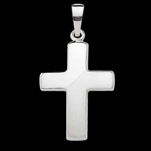 Anhänger Kreuz 925/-Silber halb mattiert