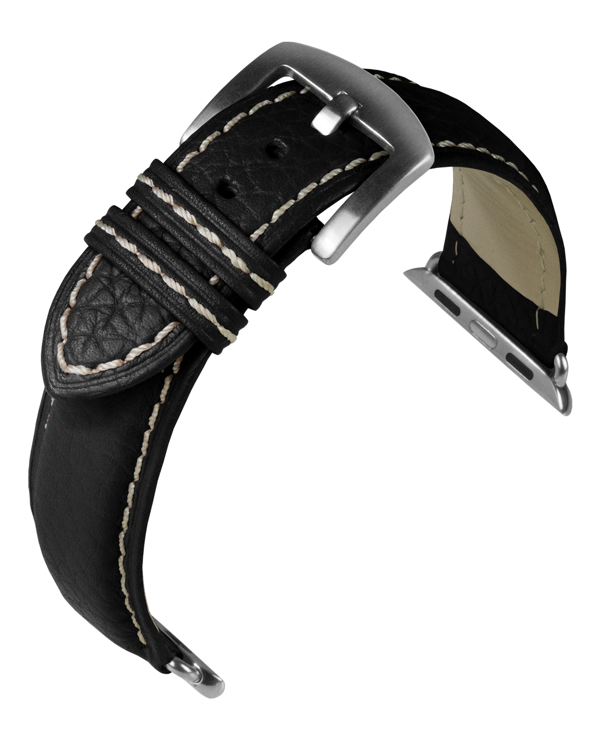 Lederband Imola Smart schwarz für APPLE WATCH