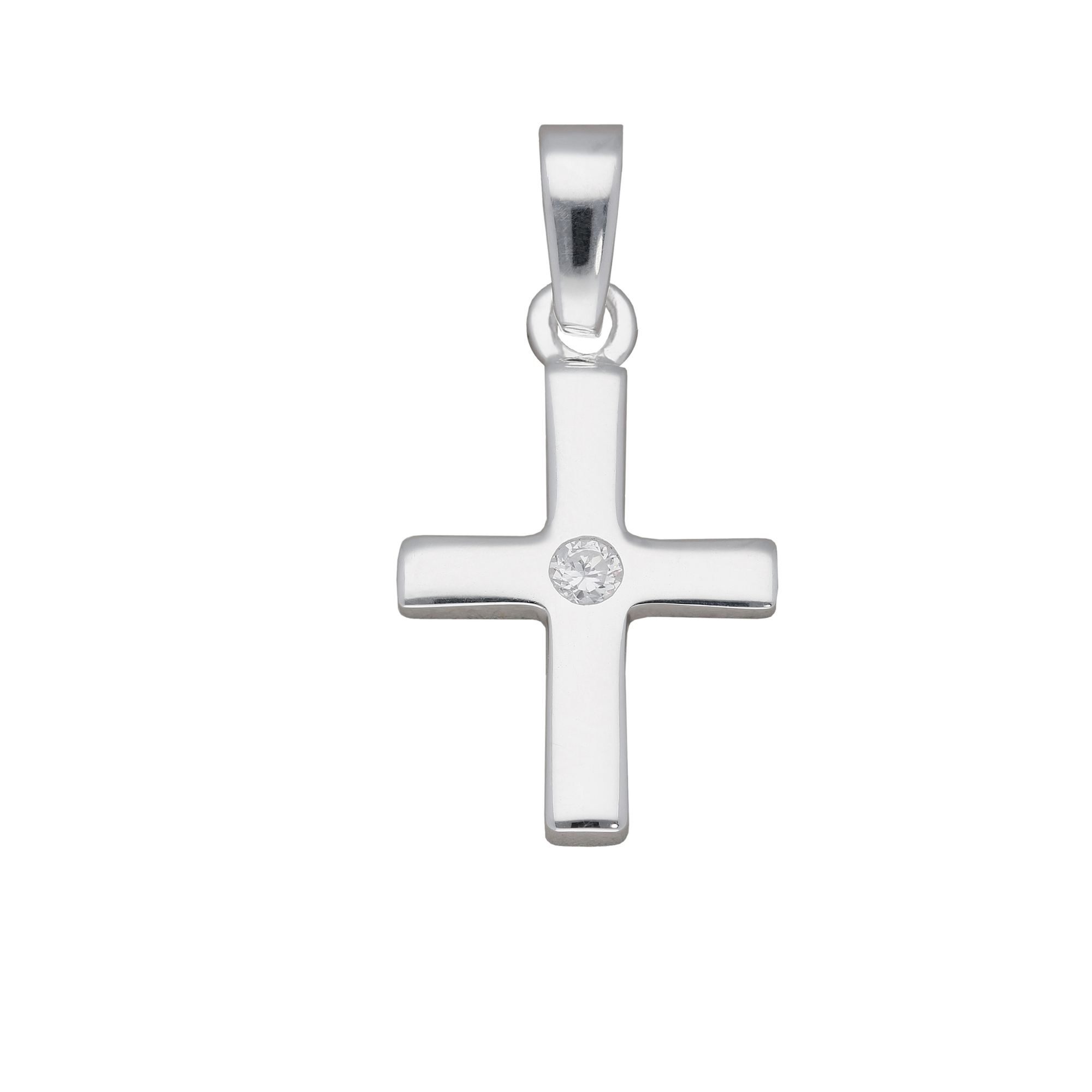 Anhänger Kreuz 925/-Silber mit Zirkonia KR150615