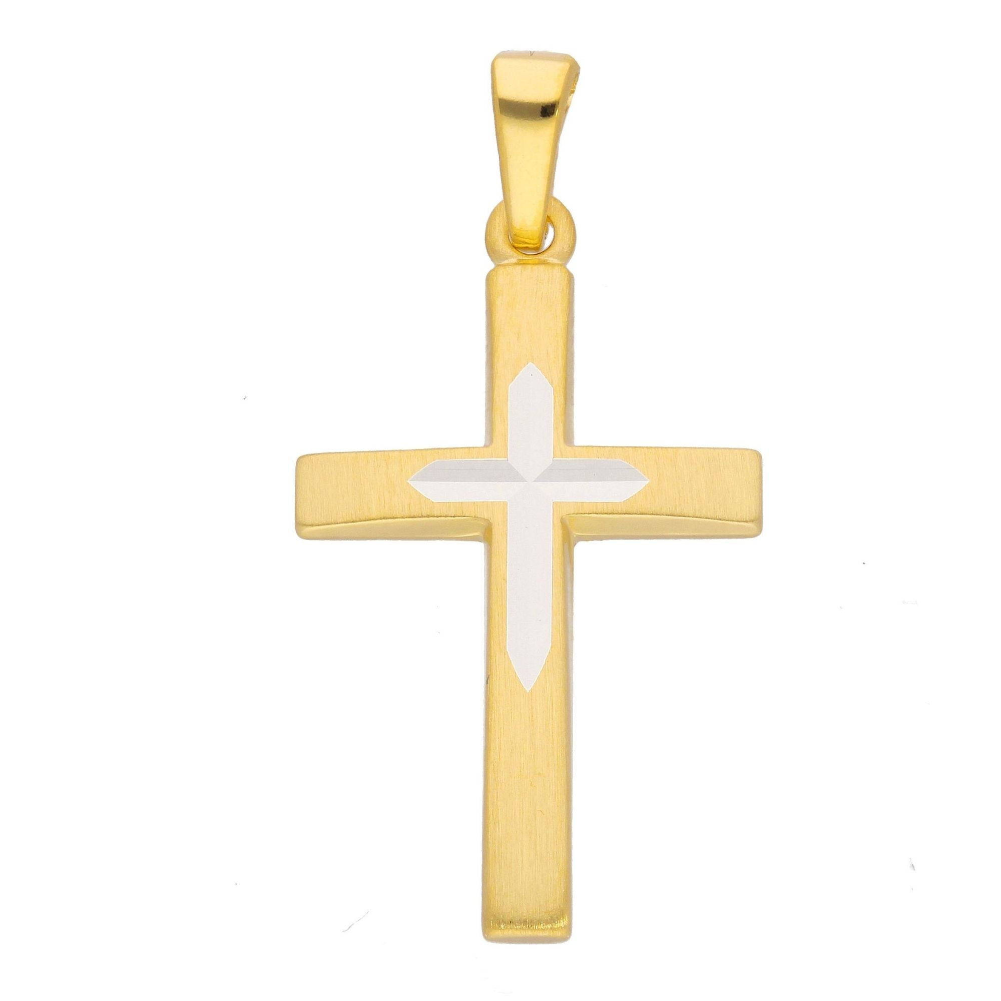 Anhänger Kreuz 925/-Silber vergoldet AN150626